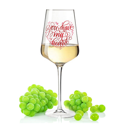 Leonardo Puccini Weingläser mit UV-Druck "You have my Heart" im Set