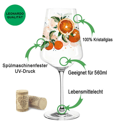 Leonardo Puccini Weingläser mit UV-Druck im Frucht Design im Set