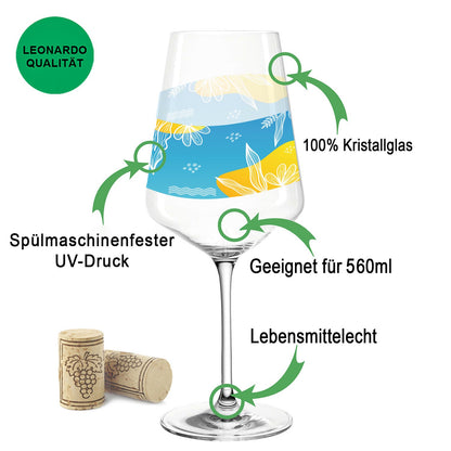 Leonardo Puccini Weingläser mit UV-Druck im Summerfeeling Design im Set