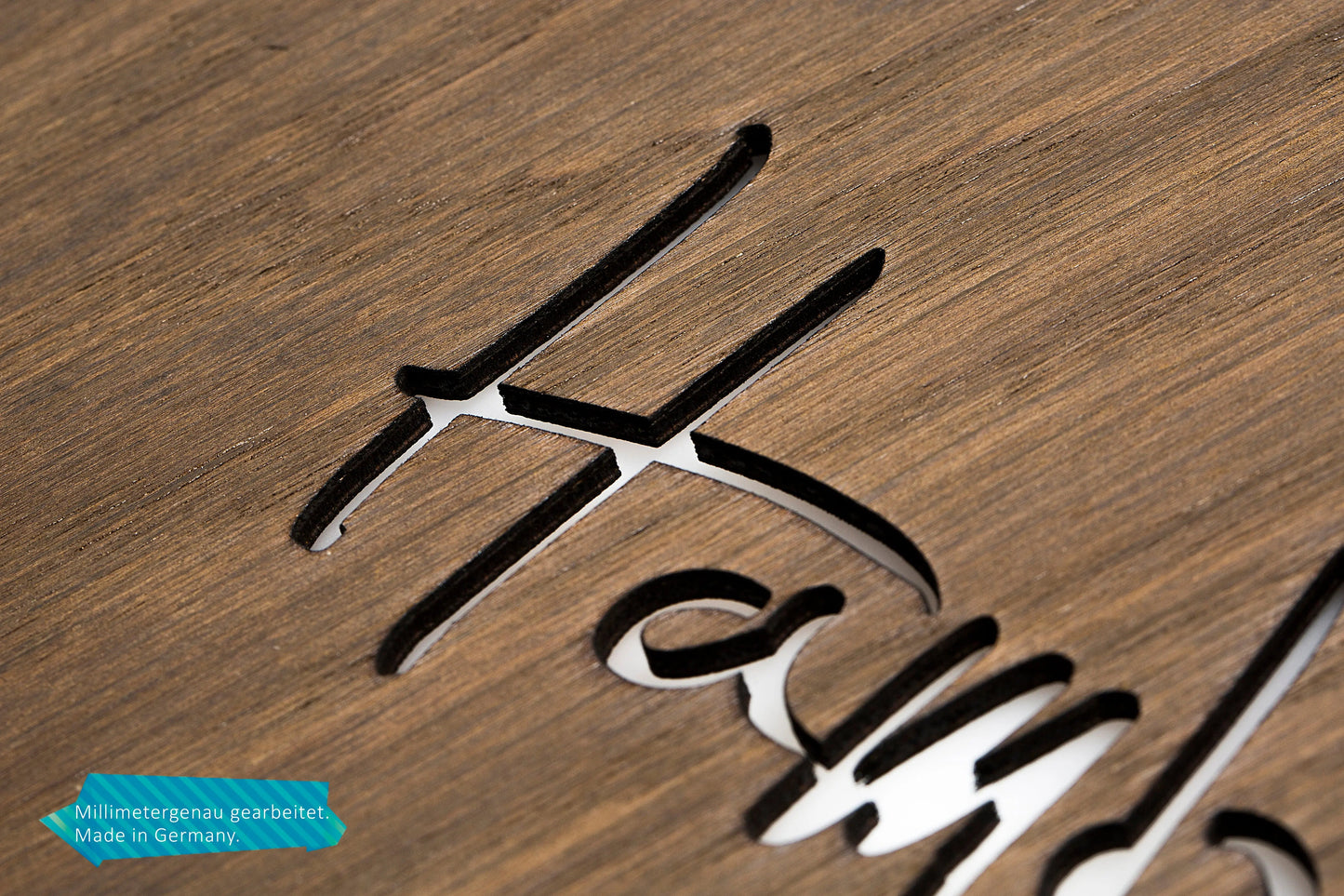 Wanduhr aus Holz Skyline Amsterdam