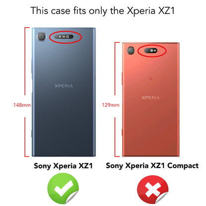 NALIA Silikonhülle für Sony Xperia XZ1 – Rutschfest & Matt – VORTEX (Gebürstete Optik & Carbon Design) – Marke aus Berlin