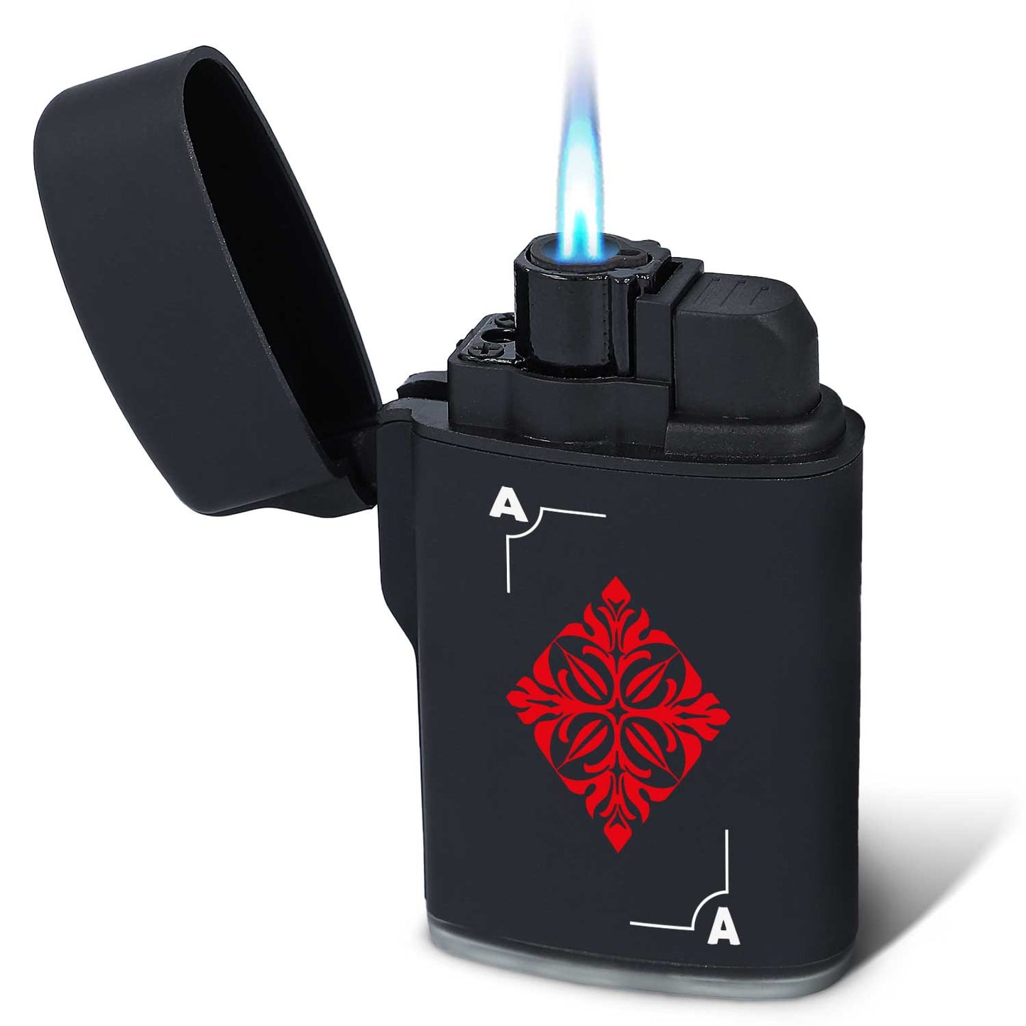 Elektrisches Feuerzeug - Jet Flamme - Nachfüllbar - Poker Design