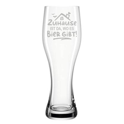 Leonardo Weizenglas "Zuhause ist da, wo es Bier gibt"