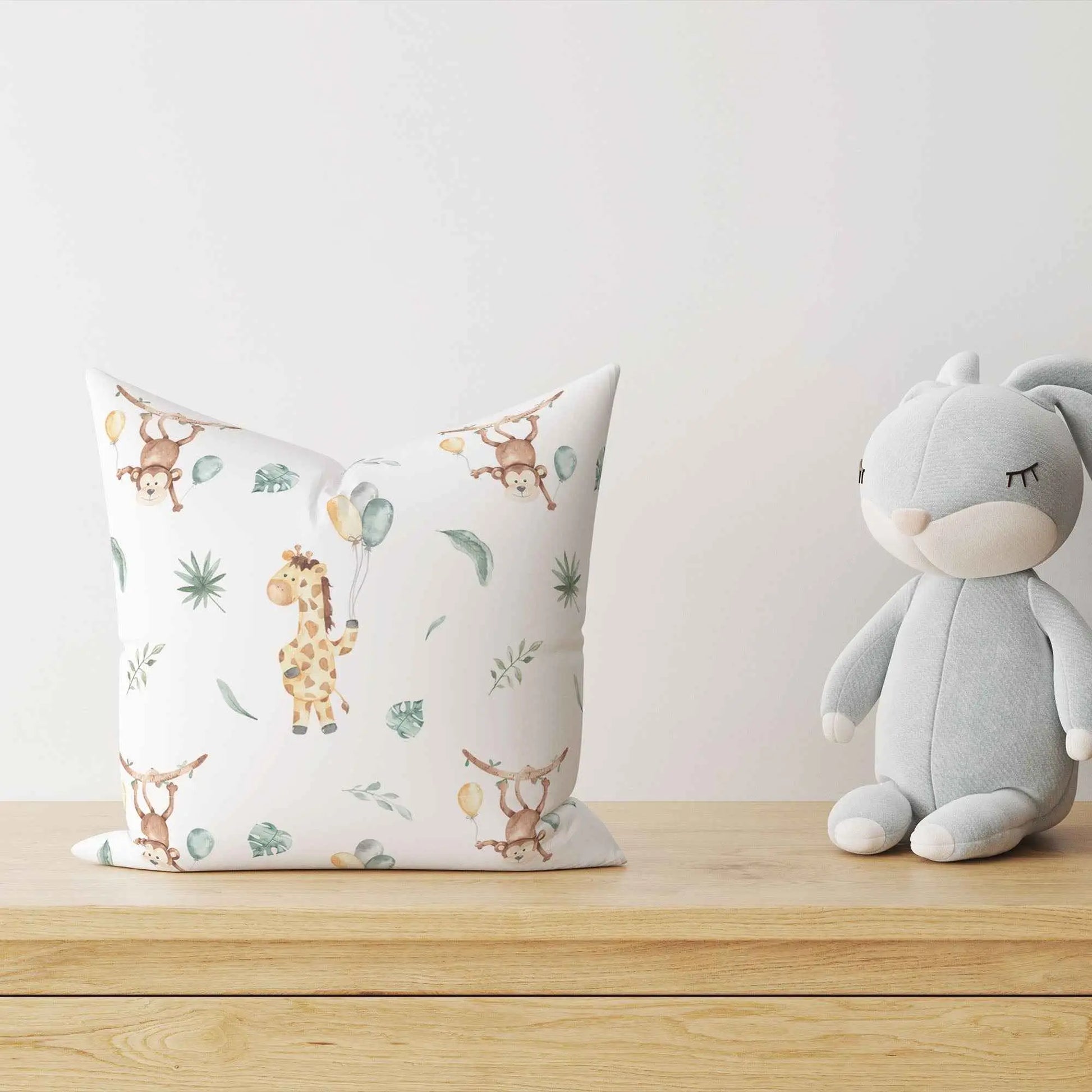 "Affe Giraffe" Premium Kinder Dekokissen