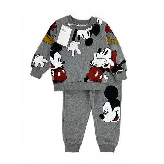 Boys Autumn winter Clothes cartoon Light fleece Sweatshirt+Pants 2pcs - Meloni2