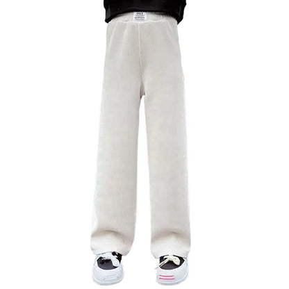 Girls Wide Leg Pants New Spring and Autumn Trendy Children's Corduroy - Meloni2