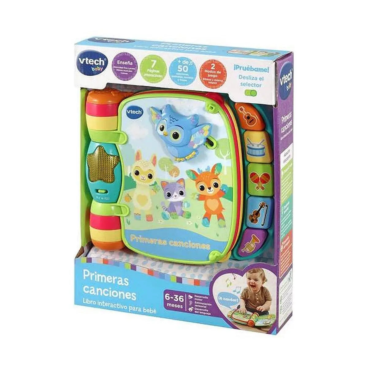 Vtech baby spielzeug buch mit bunten cartoon-tieren und musikalischen tasten für frühe lernlieder