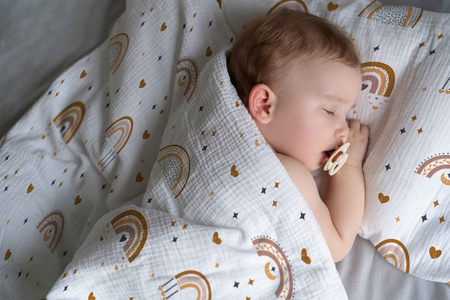 “Boho Rainbow" Premium Kinderbettwäsche