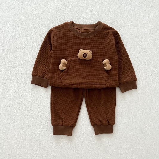 Casual and Versatile Two-Piece Set: Teddy Top Pullover and Pants for - Meloni2