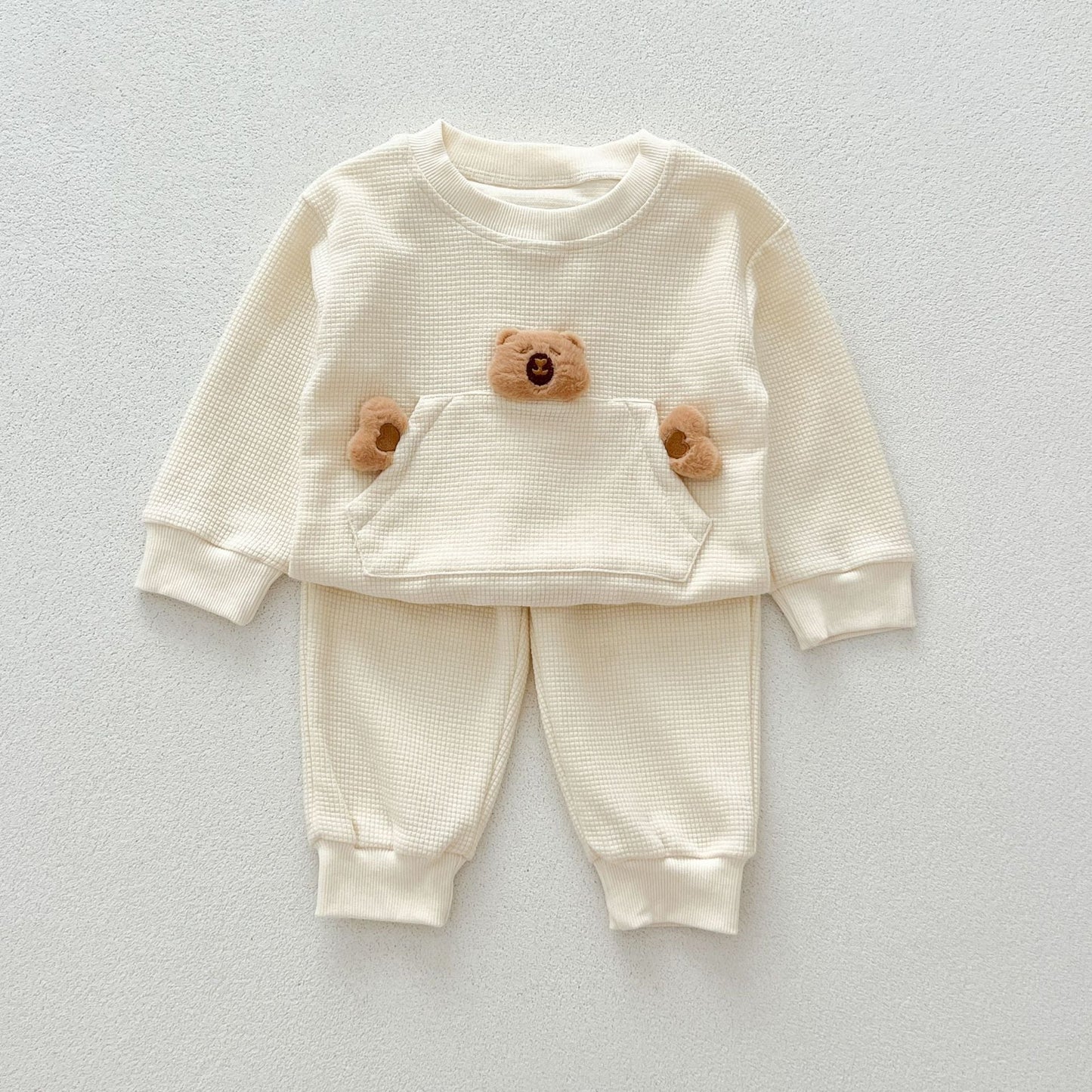 Casual and Versatile Two-Piece Set: Teddy Top Pullover and Pants for - Meloni2