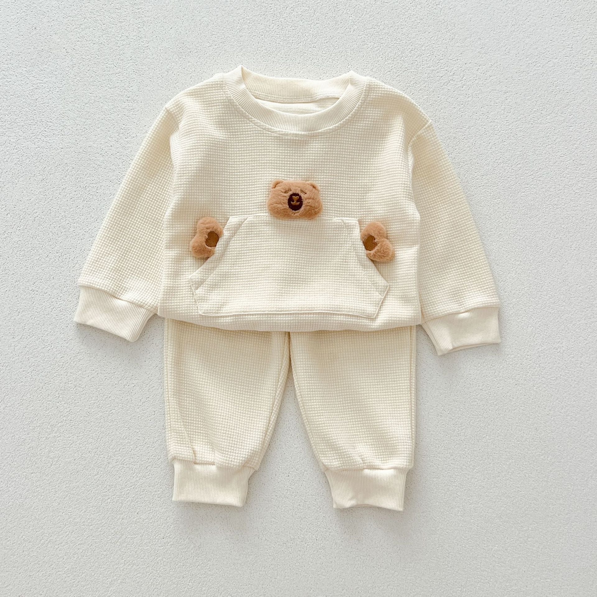 Casual and Versatile Two-Piece Set: Teddy Top Pullover and Pants for - Meloni2