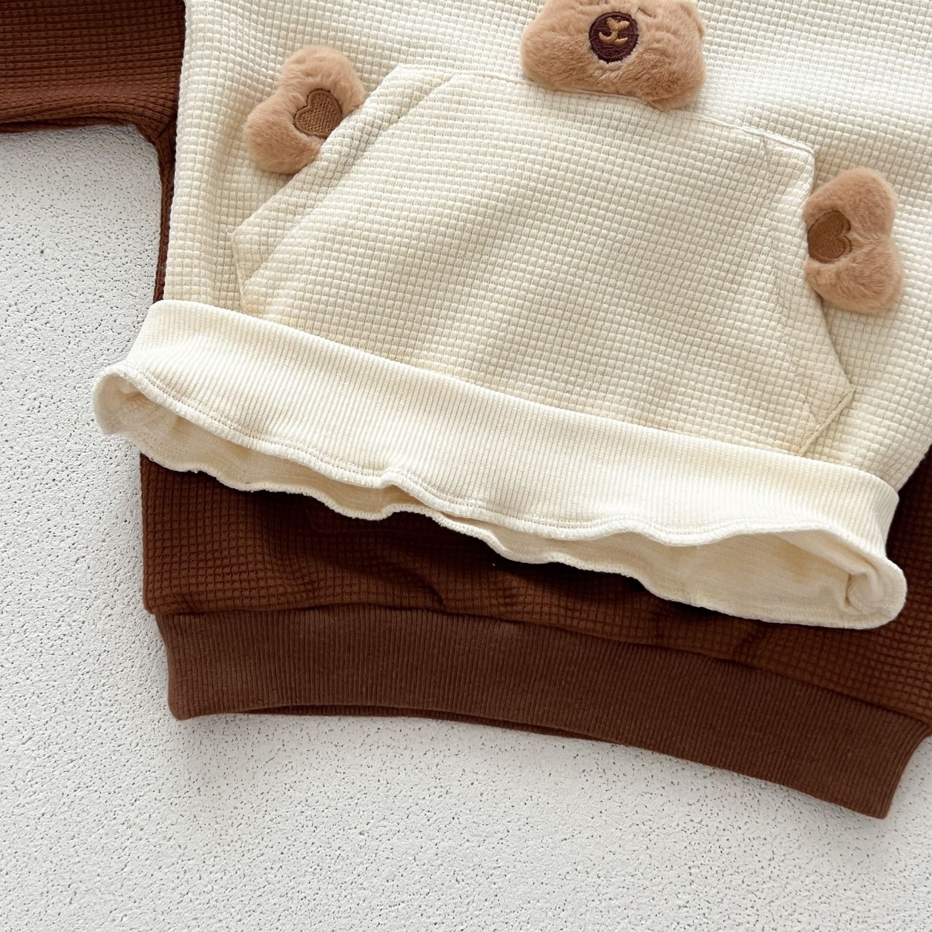 Casual and Versatile Two-Piece Set: Teddy Top Pullover and Pants for - Meloni2