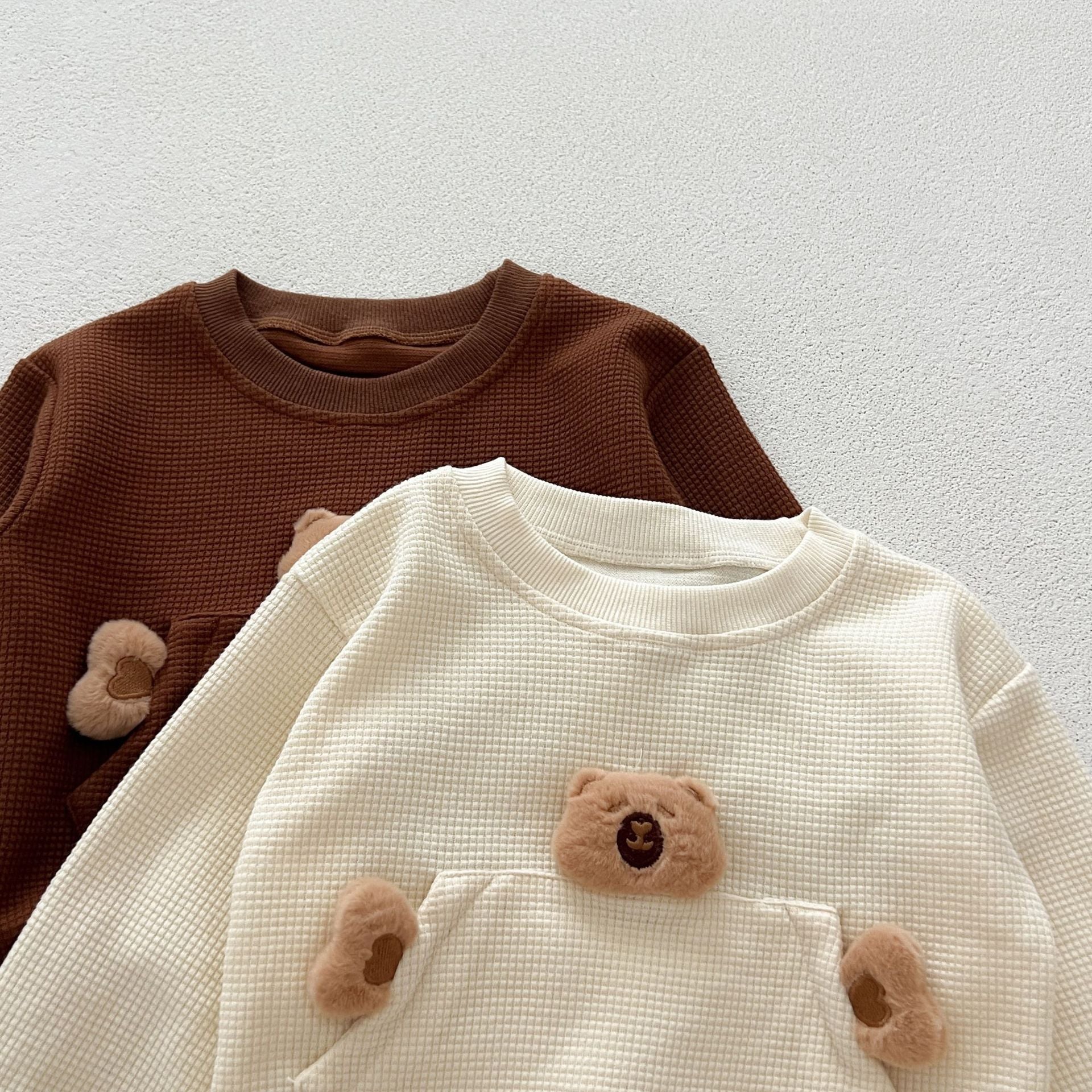 Casual and Versatile Two-Piece Set: Teddy Top Pullover and Pants for - Meloni2