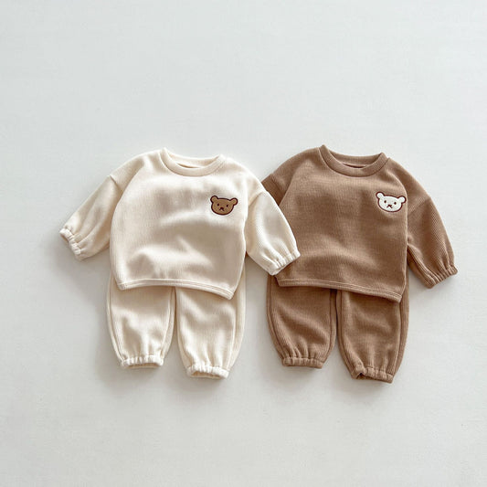 Infant Baby Bear Head Long-sleeved Combo Pants In Sets - Meloni2