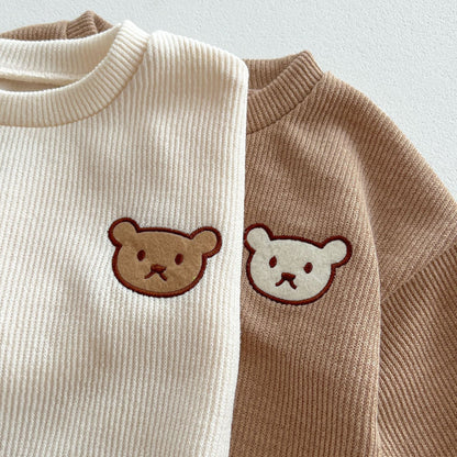 Infant Baby Bear Head Long-sleeved Combo Pants In Sets - Meloni2