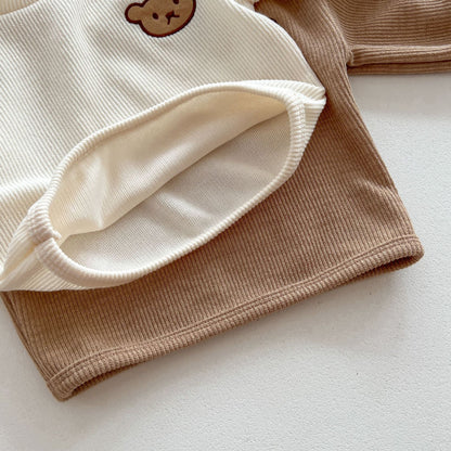 Infant Baby Bear Head Long-sleeved Combo Pants In Sets - Meloni2