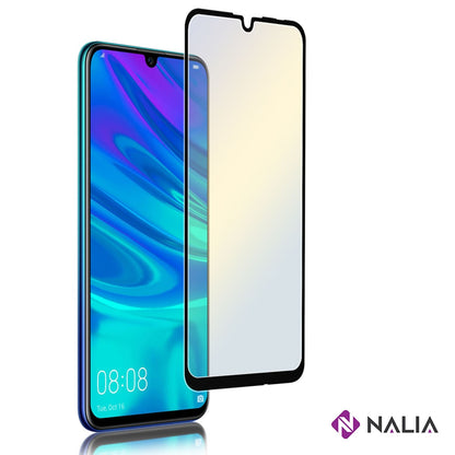 NALIA Schutzglas kompatibel mit Huawei P smart 2019, 9H HD Full-Cover Display Schutz Echt Glas-Folie, Handy Schutzfolie Bildschirm-Abdeckung Schutz-Film Screen Protector Tempered Glass - Transparent