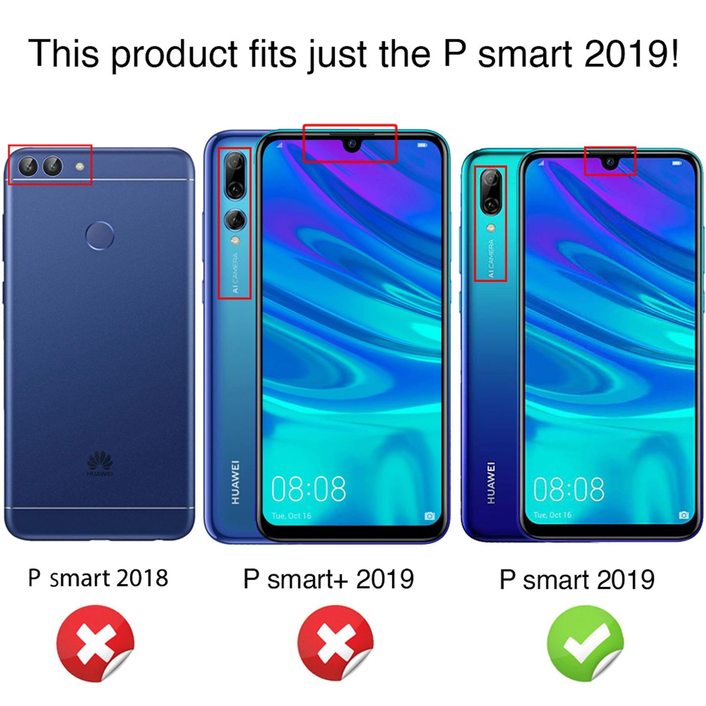 NALIA Schutzglas kompatibel mit Huawei P smart 2019, 9H HD Full-Cover Display Schutz Echt Glas-Folie, Handy Schutzfolie Bildschirm-Abdeckung Schutz-Film Screen Protector Tempered Glass - Transparent