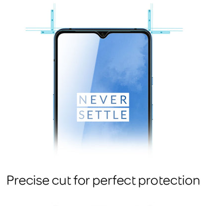 NALIA (2-Pack) Schutzglas kompatibel mit OnePlus 7T Glas, 9H Full-Cover Screen Display Schutz, Clear Handy Schutzfolie Bildschirm-Abdeckung Schutz-Film Protector Tempered Glass - Transparent Schwarz