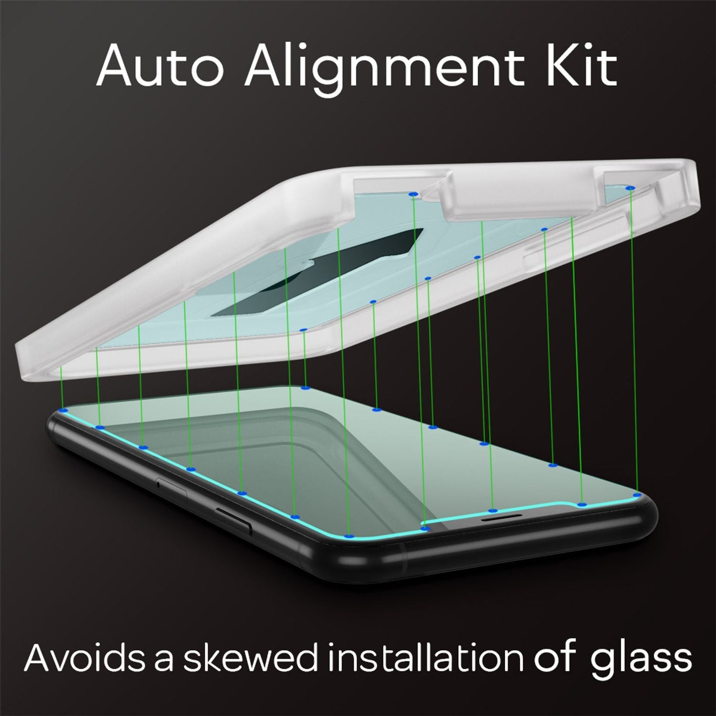 NALIA (2x) Schutzglas & Applikator kompatibel mit iPhone 11 Pro/ X/ Xs, 9H Glasfolie mit Schablone für einfache Installation, hoher Handy Displayschutz Hartglas Abdeckung Tempered Glass - Transparent