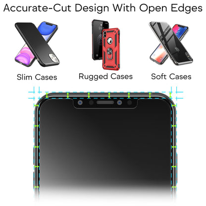 NALIA (2x) Schutzglas & Applikator kompatibel mit iPhone 11 Pro/ X/ Xs, 9H Glasfolie mit Schablone für einfache Installation, hoher Handy Displayschutz Hartglas Abdeckung Tempered Glass - Transparent
