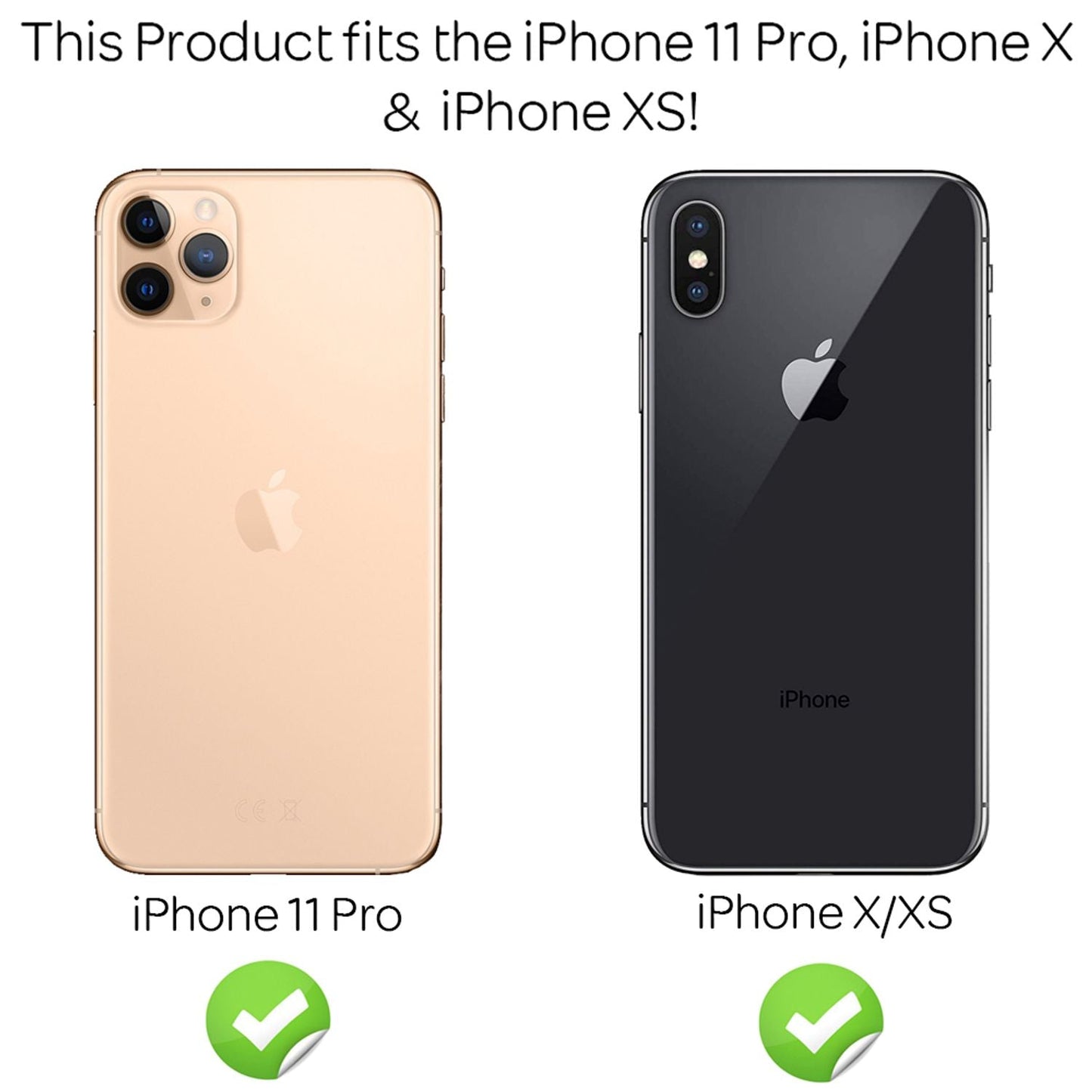 NALIA (2x) Schutzglas & Applikator kompatibel mit iPhone 11 Pro/ X/ Xs, 9H Full-Screen Glasfolie mit Schablone für einfache Installation, Handy Displayschutz Tempered Glass - Transparent (schwarz)