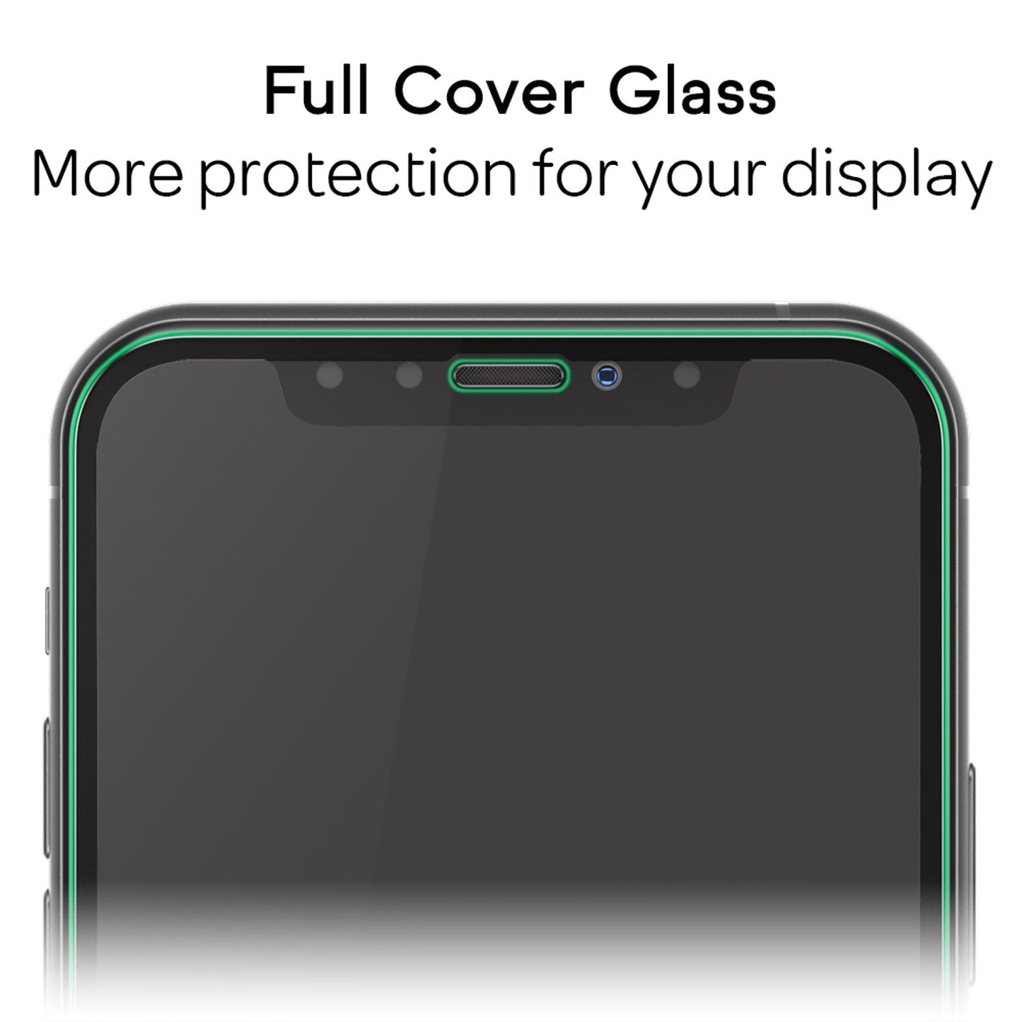 NALIA (2x) Schutzglas & Applikator kompatibel mit iPhone 11 Pro/ X/ Xs, 9H Full-Screen Glasfolie mit Schablone für einfache Installation, Handy Displayschutz Tempered Glass - Transparent (schwarz)