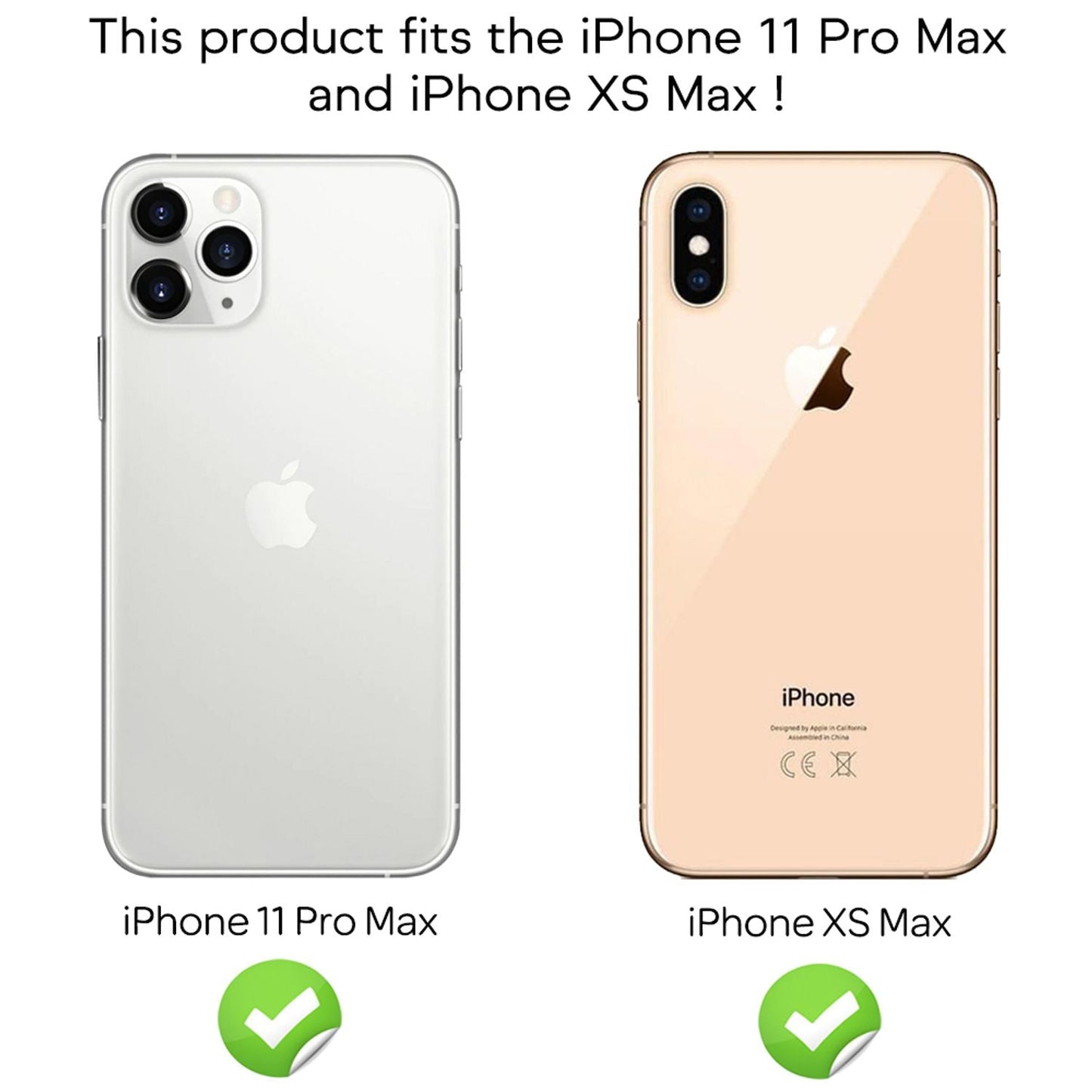 NALIA (2x) Glas & Applikator kompatibel mit iPhone 11 Pro Max/ Xs Max, 9H Full-Screen Schutzglas mit Schablone für einfache Installation, Handy Displayschutz Tempered Glass - Transparent (schwarz)