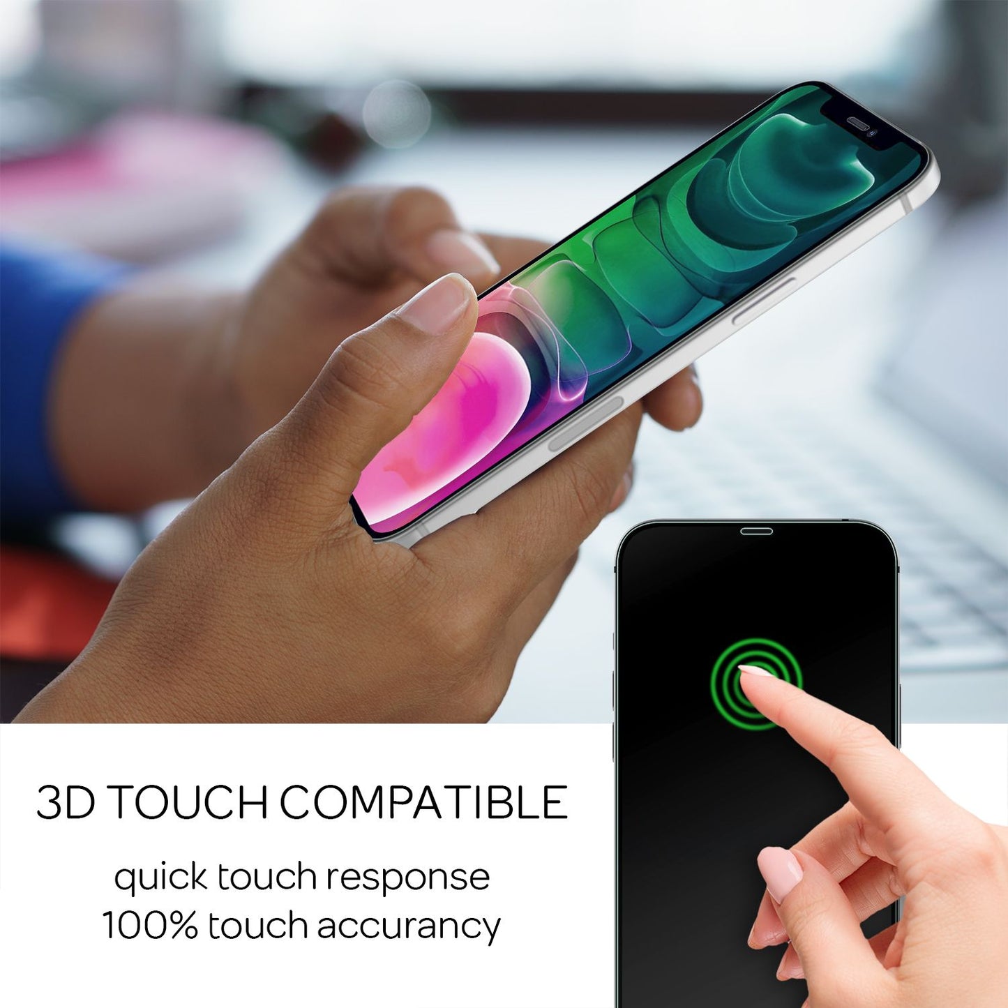 NALIA 4x Schutzglas & 1x Schablone - Set kompatibel mit iPhone 13/ iPhone 13 Pro Glas, 9H Full-Screen Glasfolie [Case-Friendly] mit Applikator einfache Installation, Handy Displayschutz - Transparent