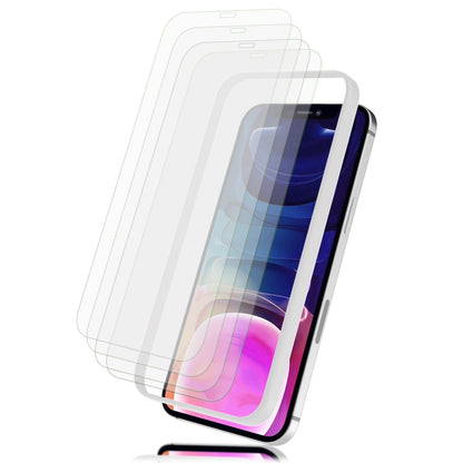 NALIA 4x Schutzglas & 1x Schablone - Set kompatibel mit iPhone 13 Pro Max Glas, 9H Full-Screen Glasfolie [Case-Friendly] mit Applikator, einfache Installation, hoher Handy Displayschutz - Transparent