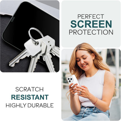 NALIA 2x Schutzglas & 1x Schablone - Set kompatibel mit iPhone 15 Pro Glas, 9H Full-Screen Glasfolie [Case-Friendly], Applikator, einfache Installation, Transparenter Displayschutz mit schwarzem Rand
