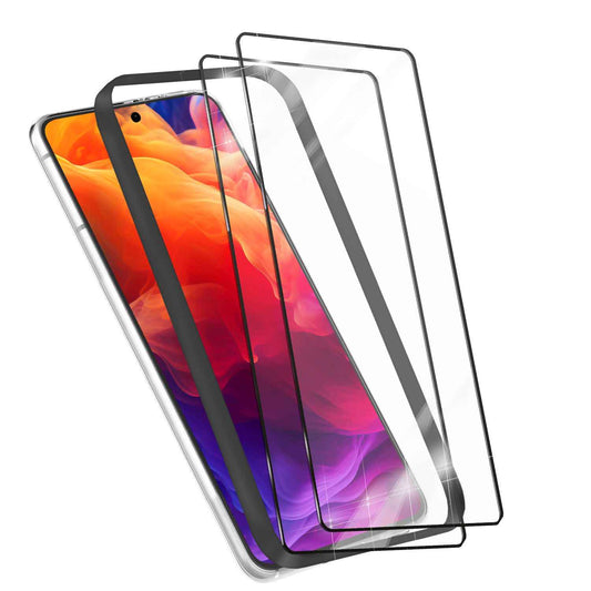 NALIA 2x Schutzglas für Samsung Galaxy S24 – Montagerahmen & 9H Full-Screen – ARMORGLASSX PRO (Glasfolie Transparent & Case-Friendly) – Marke aus Berlin