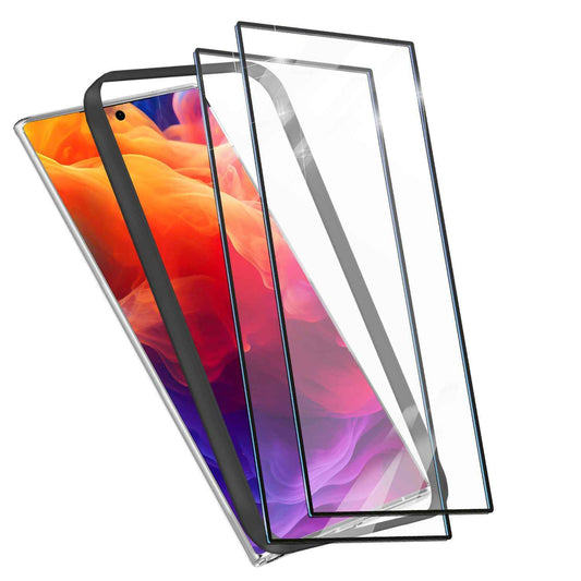 NALIA 2x Schutzglas für Samsung Galaxy S24 Ultra – Montagerahmen & 9H Full-Screen – ARMORGLASSX PRO (Glasfolie Transparent & Case-Friendly) – Marke aus Berlin