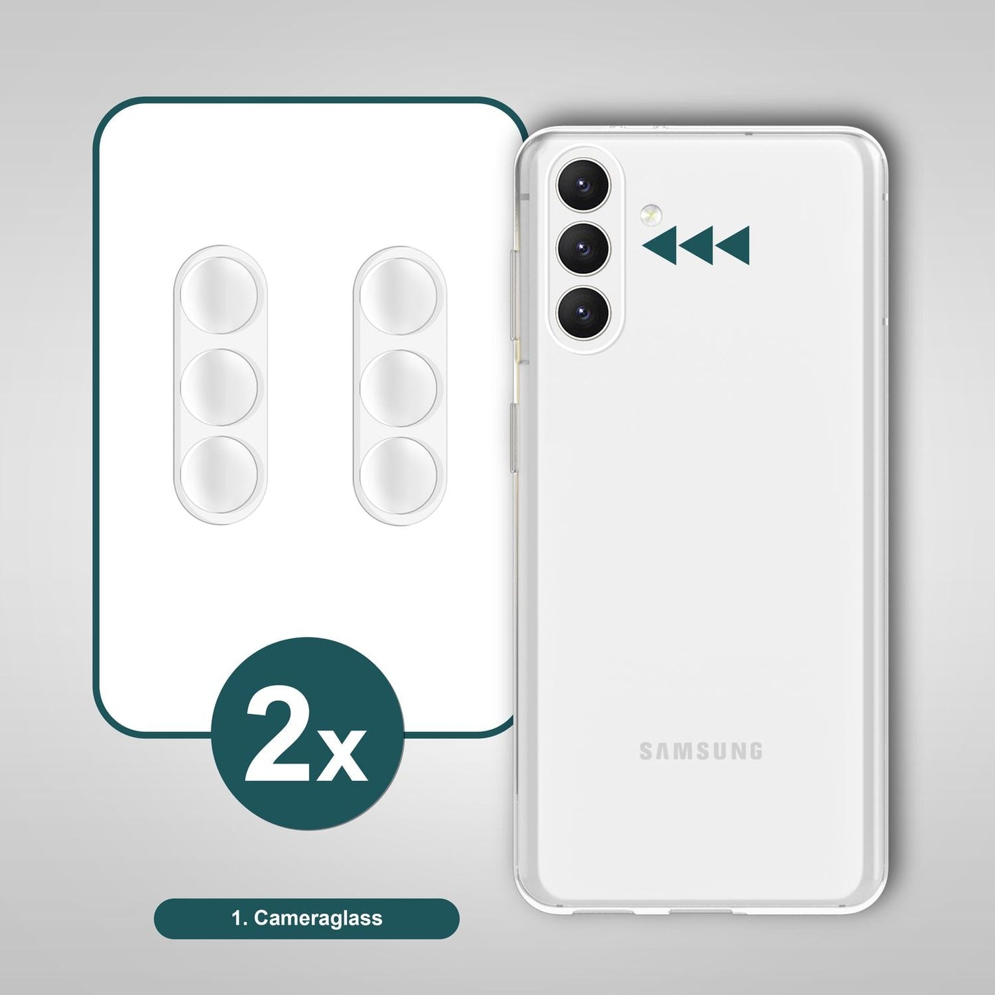 NALIA [2 Stück] Kamera-Schutzglas kompatibel mit Samsung Galaxy S24 Plus Glas, Klarer Robuster Linsen-Schutz für Rückkamera, Gehärtete Glasfolie mit Zwischenraum-Abdeckung, Anti-Gelb Kameraschutz