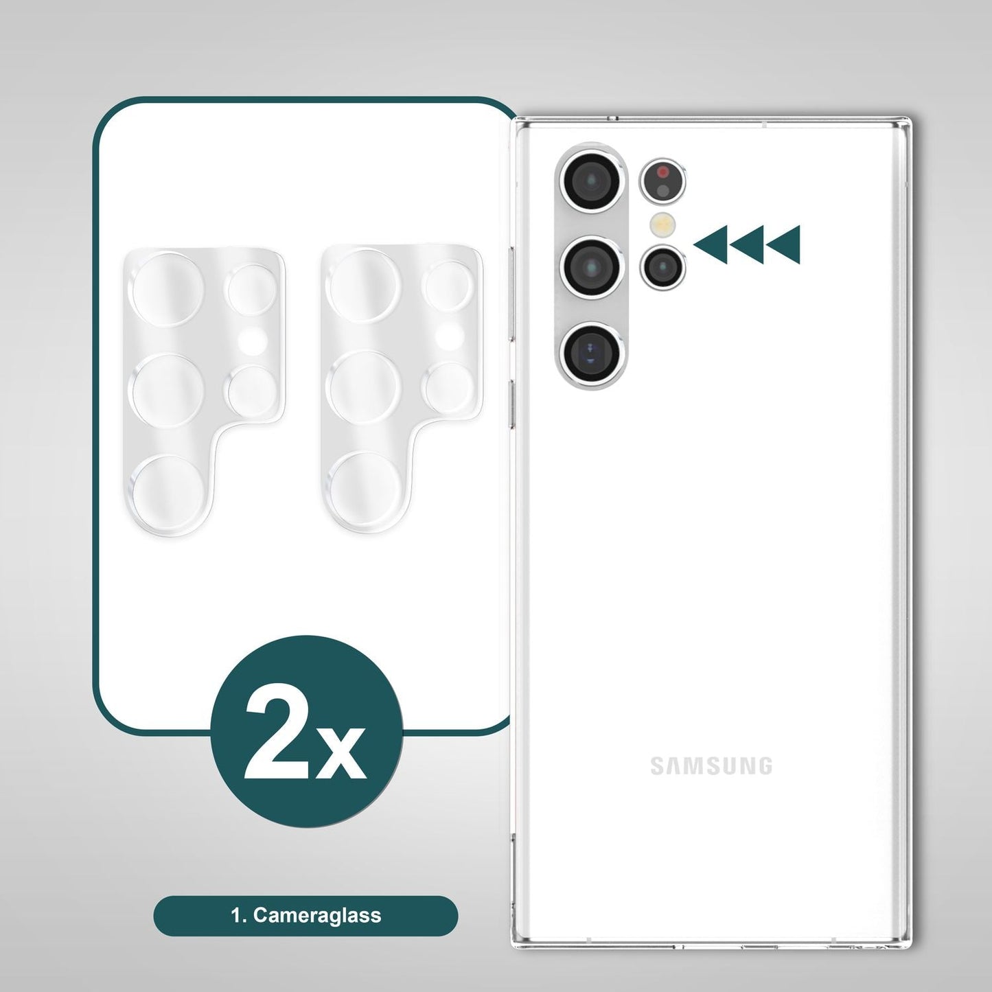 NALIA [2 Stück] Kamera-Schutzglas kompatibel mit Samsung Galaxy S24 Ultra Glas, Klarer Robuster Linsen-Schutz für Rückkamera, Gehärtete Glasfolie mit Zwischenraum-Abdeckung, Anti-Gelb Kameraschutz
