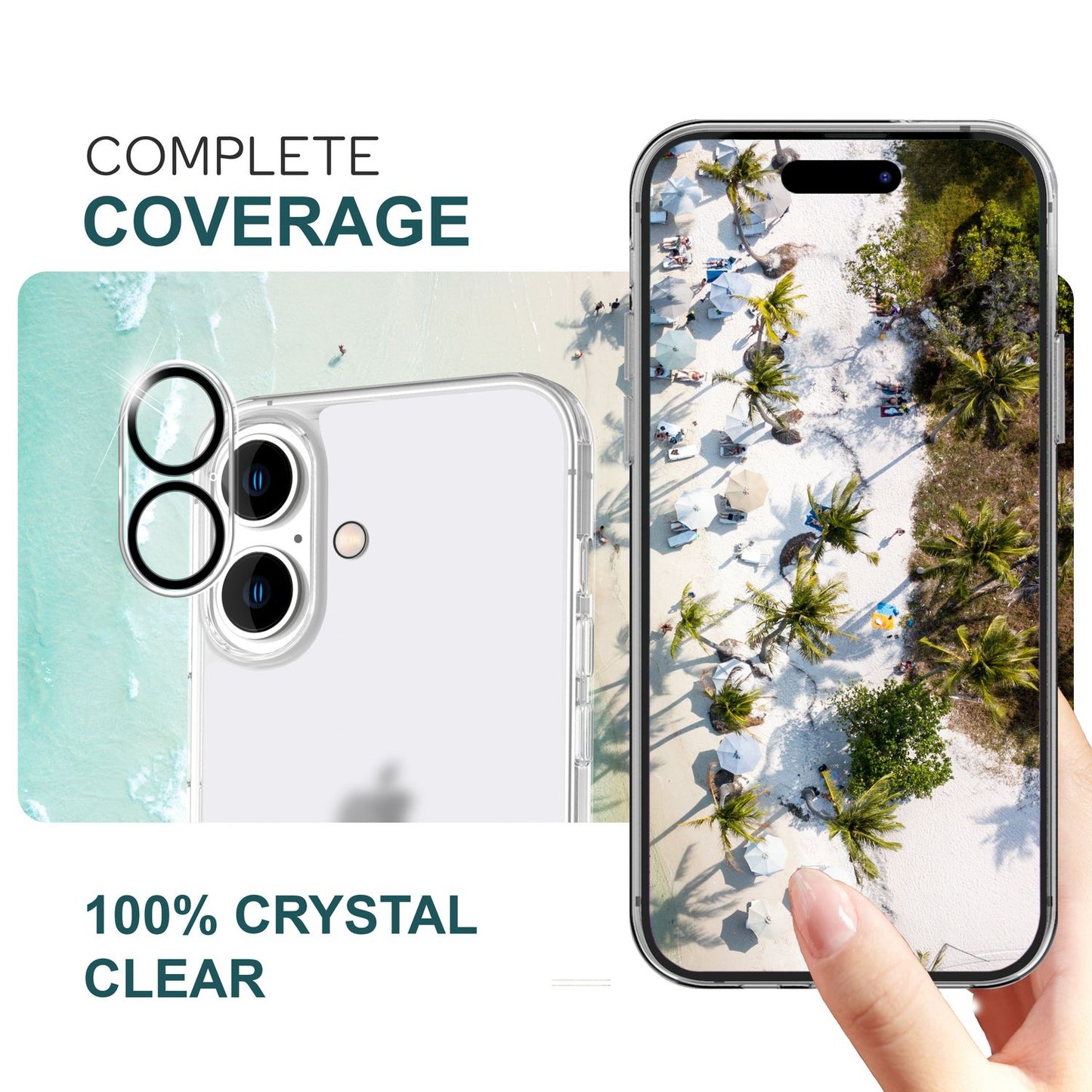 NALIA 2x Kamera-Schutzglas kompatibel mit iPhone 16 Plus Glas, Klarer Linsen-Schutz für Rückkamera, Kameraglas 9H Tempered Glass Protector Glasfolie Zwischenraum-Abdeckung, Kameraschutz Transparent
