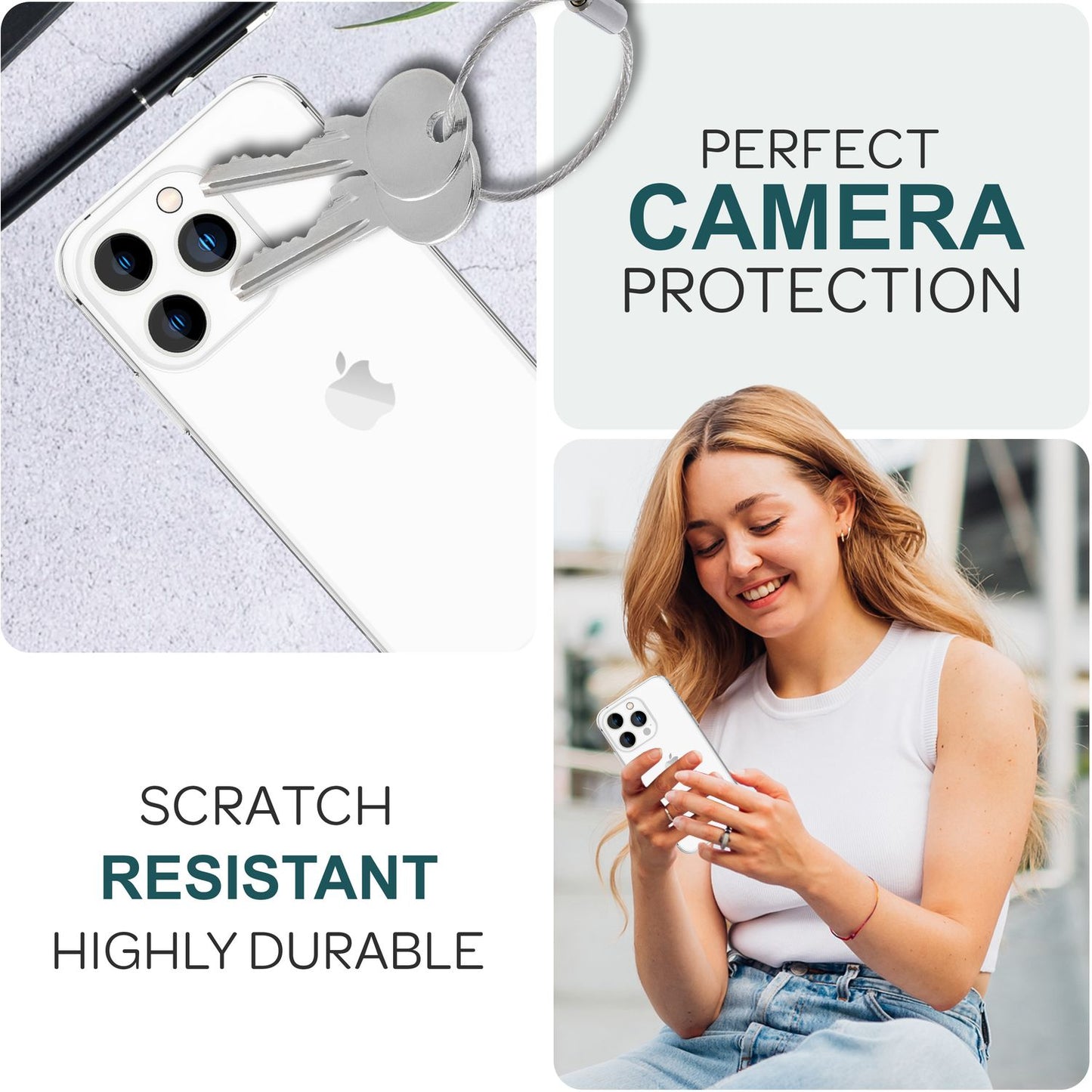 NALIA 2x Kamera-Schutzglas kompatibel mit iPhone 16 Pro Glas, Klarer Linsen-Schutz für Rückkamera, Kameraglas 9H Tempered Glass Protector Glasfolie Zwischenraum-Abdeckung, Kameraschutz Transparent