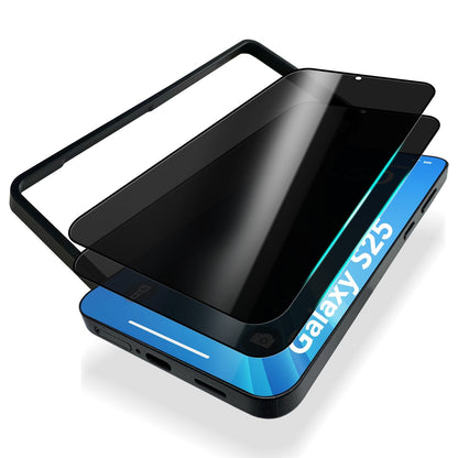 NALIA Privacy Blickschutzglas für Samsung Galaxy S25 – Inkl. Montagerahmen & 9H Härte – ANTISPYX PRO (Anti-Spy Displayschutz Full-Cover) – Marke aus Berlin