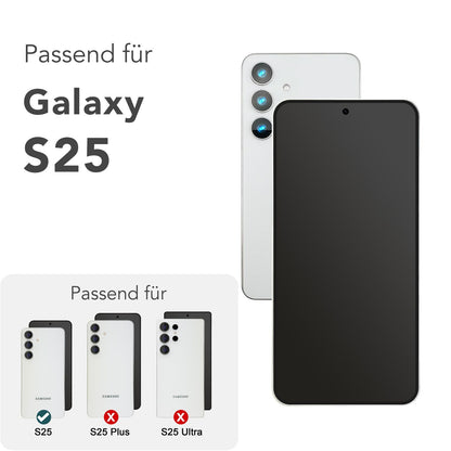 NALIA Privacy Blickschutzglas für Samsung Galaxy S25 – Inkl. Montagerahmen & 9H Härte – ANTISPYX PRO (Anti-Spy Displayschutz Full-Cover) – Marke aus Berlin