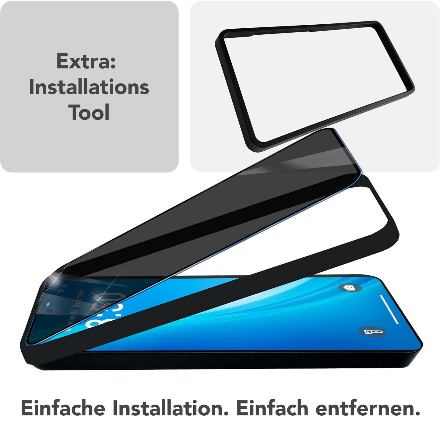 NALIA Privacy Blickschutzglas für Samsung Galaxy S25 – Inkl. Montagerahmen & 9H Härte – ANTISPYX PRO (Anti-Spy Displayschutz Full-Cover) – Marke aus Berlin