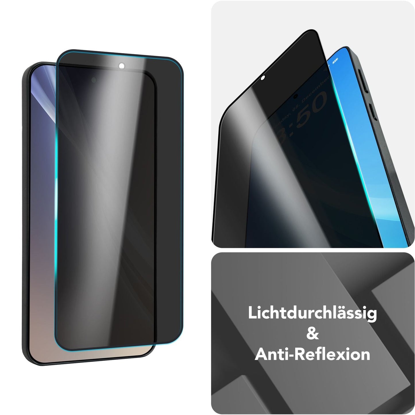 NALIA Privacy Blickschutzglas für Samsung Galaxy S25 – Inkl. Montagerahmen & 9H Härte – ANTISPYX PRO (Anti-Spy Displayschutz Full-Cover) – Marke aus Berlin