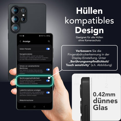 NALIA Privacy Blickschutzglas für Samsung Galaxy S25 Ultra – Inkl. Montagerahmen & 9H Härte – ANTISPYX PRO (Anti-Spy Displayschutz Full-Cover) – Marke aus Berlin