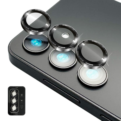 NALIA Glas Kameraschutzringe für Samsung Galaxy S25 – Linsenschutz & Case Friendly – FOCUS.PRO CLX (9H Härtegrad & Montagerahmen) – Marke aus Berlin