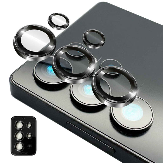 NALIA Glas Kameraschutzringe für Samsung Galaxy S25 Ultra – Linsenschutz & Case Friendly – FOCUS.PRO CLX (9H Härtegrad & Montagerahmen) – Marke aus Berlin