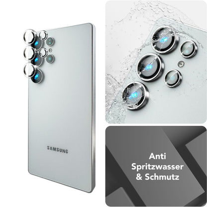 NALIA Glas Kameraschutzringe für Samsung Galaxy S25 Ultra – Linsenschutz & Case Friendly – FOCUS.PRO CLX (9H Härtegrad & Montagerahmen) – Marke aus Berlin