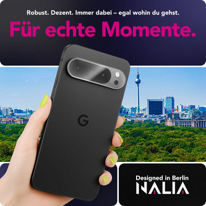 NALIA 2x Kameraschutzglas für Google Pixel 9 Pro XL – Linsenschutz 9H & Case-Friendly – FOCUS.X2 MAX (HD-Echtglas Transparent) – Marke aus Berlin