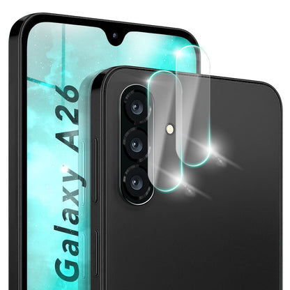 NALIA 2x Kameraschutzglas für Samsung Galaxy A26 – Linsenschutz 9H & Case-Friendly – FOCUS.X2 MAX (HD-Echtglas Transparent) – Marke aus Berlin