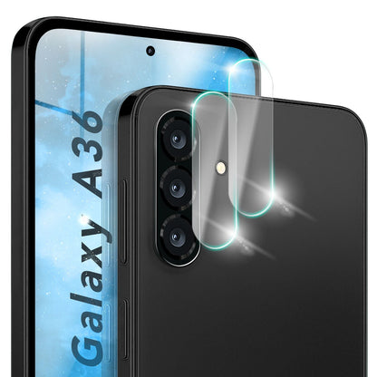 NALIA 2x Kameraschutzglas für Samsung Galaxy A36 – Linsenschutz 9H & Case-Friendly – FOCUS.X2 MAX (HD-Echtglas Transparent) – Marke aus Berlin