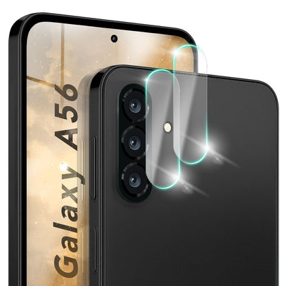 NALIA 2x Kameraschutzglas für Samsung Galaxy A56 – Linsenschutz 9H & Case-Friendly – FOCUS.X2 MAX (HD-Echtglas Transparent) – Marke aus Berlin