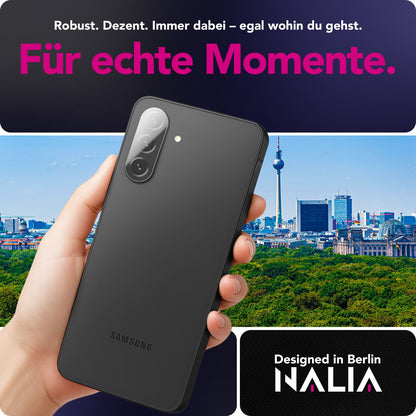 NALIA 2x Kameraschutzglas für Samsung Galaxy A56 – Linsenschutz 9H & Case-Friendly – FOCUS.X2 MAX (HD-Echtglas Transparent) – Marke aus Berlin